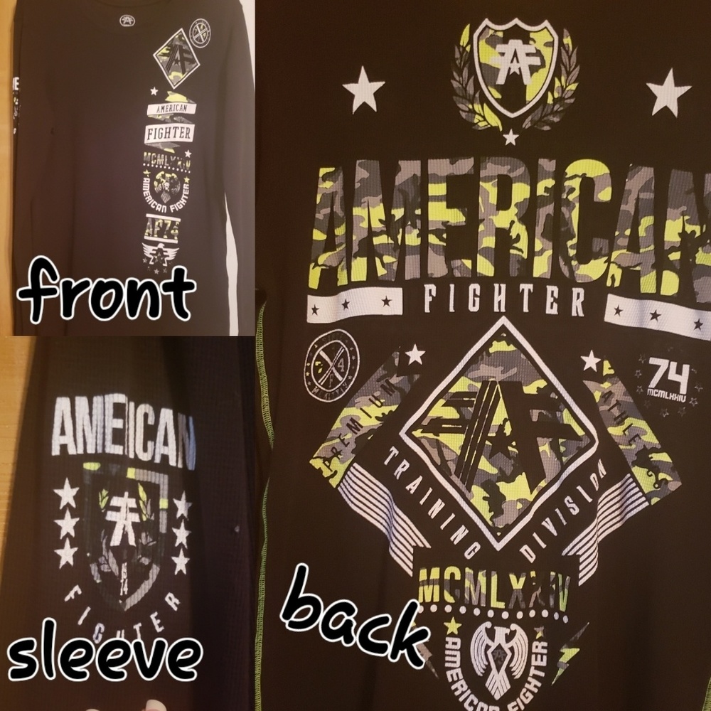 American fighter men's long sleeve shirts